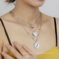 Stapelte mehrschichtige Halskette weibliche Flut-Netto-Promi-Ins Europäische und amerikanische Kaltwindmetallpailletten-Schlüsselbeinkette